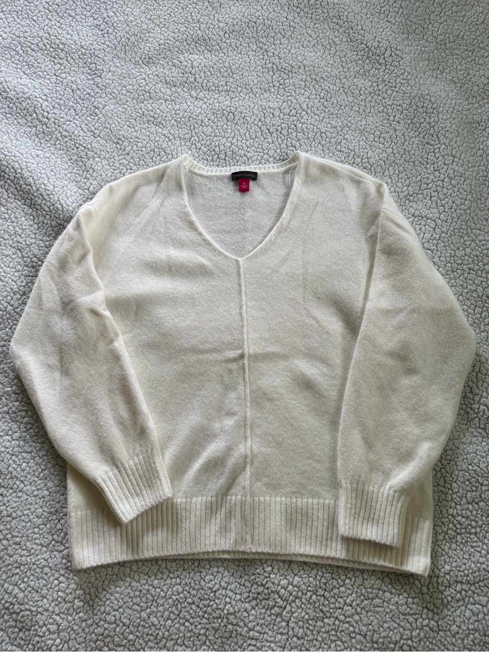 Vince Camuto Ivory V-Neck Sweater